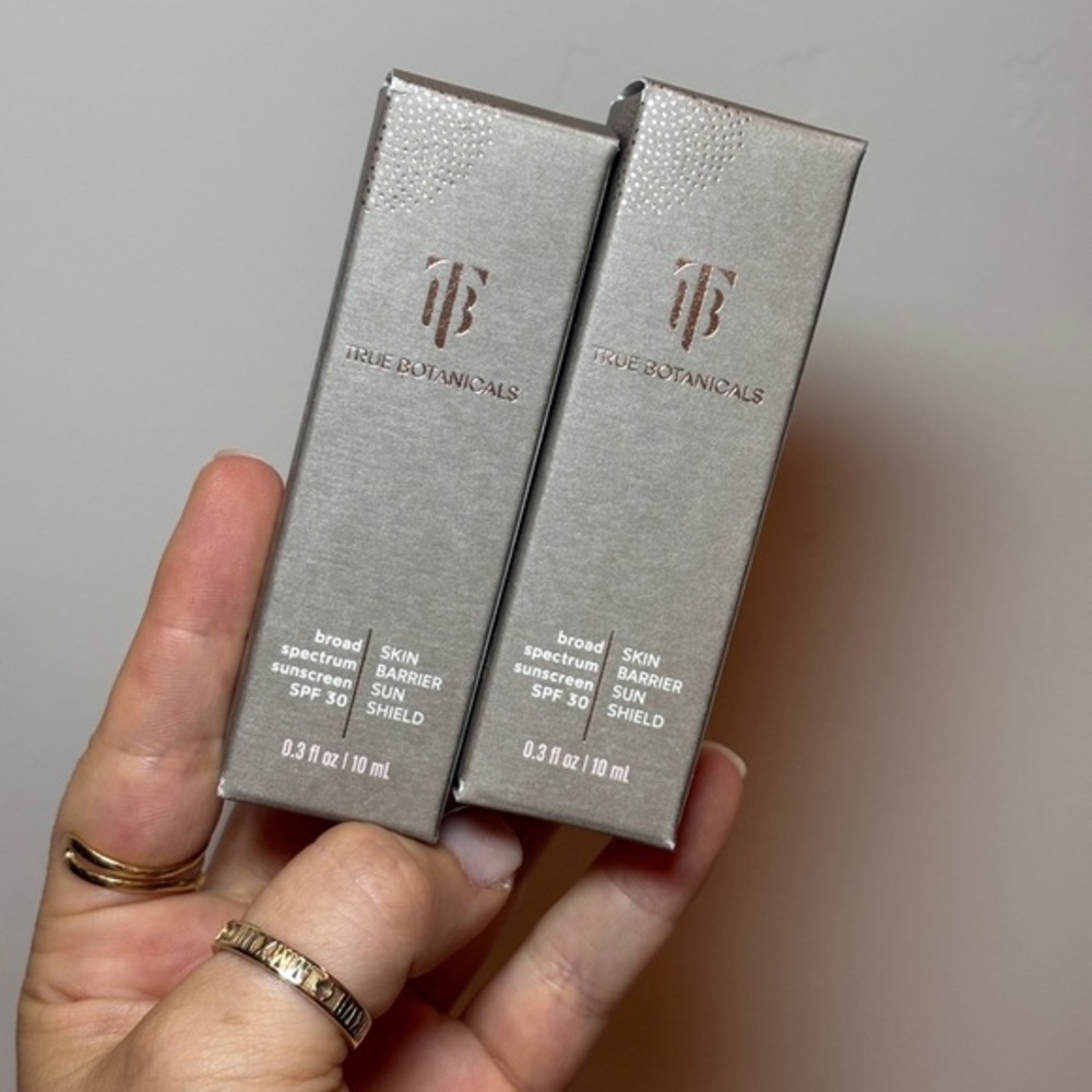 True Botanicals Skin Barrier Sun Shield SPF 30 - TWO Sample sizes 10ml each